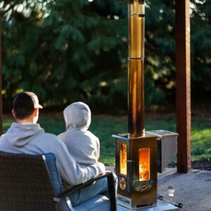 Big Timber® Large Outdoor Fireplace – Now Available at Sundek of Charlotte The Big Timber® Large Outdoor Fireplace, offered by Sundek of Charlotte, is the ultimate outdoor heating solution for those who demand power, efficiency, and style. This American-made wood pellet patio heater combines unmatched performance with a striking design to keep your outdoor gatherings warm and inviting. Delivering an impressive 90,000 BTUs, this heater creates a 12-ft radius of radiant warmth while showcasing a stunning, enclosed flame through three-sided 5” x 12” viewing panels. Portable and non-electric, the Big Timber® operates on gravity and natural draft, eliminating the need for electricity and ensuring reliable heat in any setting.