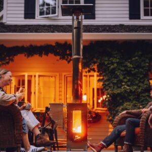 Discover the Big Timber® Large Outdoor Fireplace at Sundek of Charlotte. This American-made, wood pellet patio heater delivers 90,000 BTUs, a 12-ft heating radius, and three-sided fire viewing. Eco-friendly, durable, and perfect for your outdoor space!